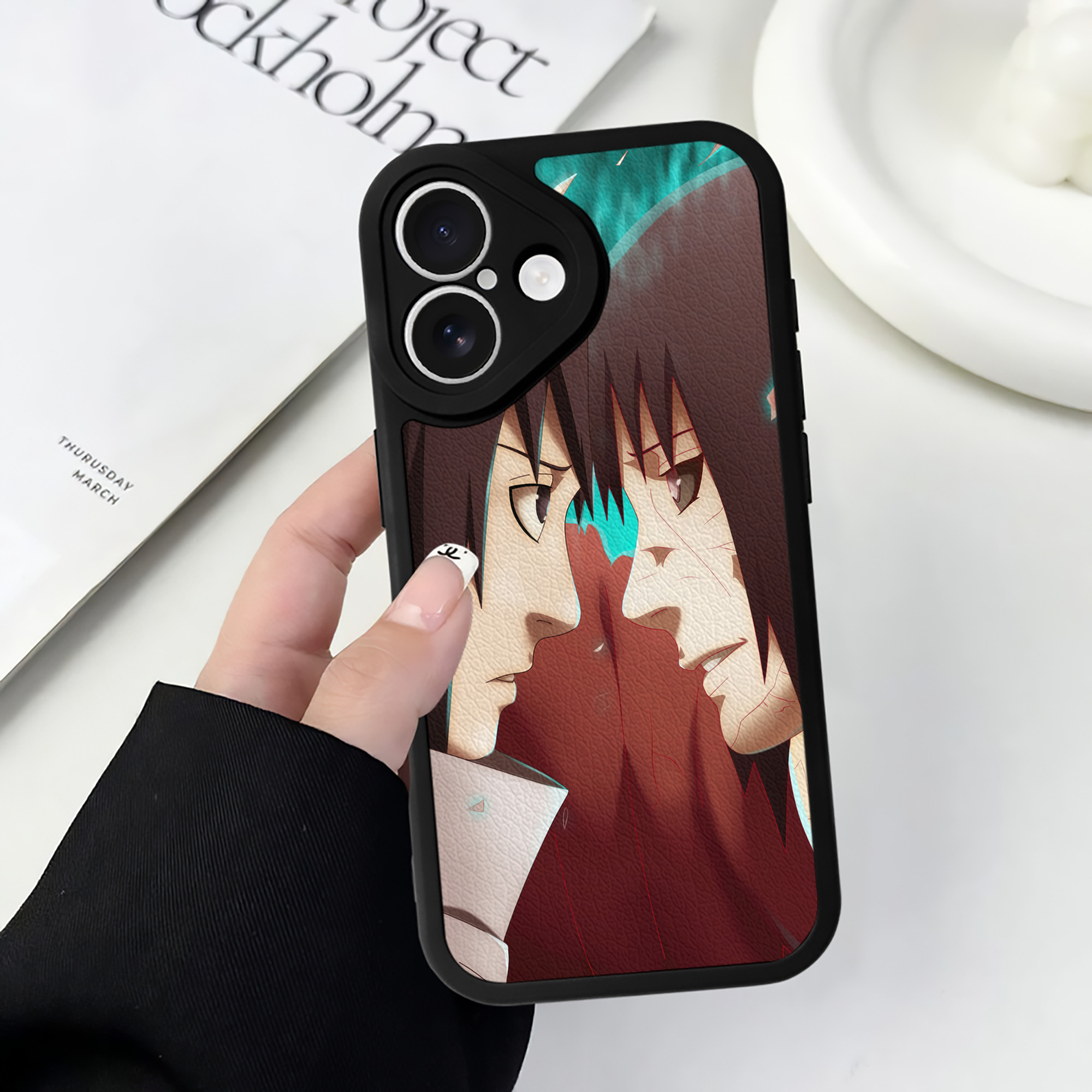 （画像用） NARUTO -ナルト- NARUTO -ナルト- 疾風伝 【iPhone 16シリーズ対応】シリコンスマホケース（レザー調） 材質：シリコン